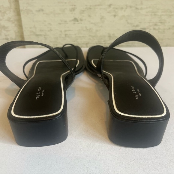 Rag & Bone Women's Colt Black Mid-Heel Sandal Size 9.5 Square Toe - Picture 6 of 16